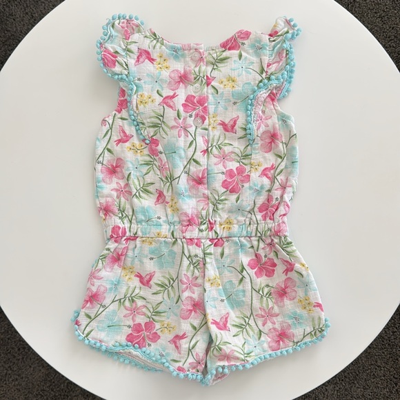 Little Me Floral Romper 2T - Picture 2 of 5